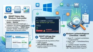 Windows 11/10: Laufwerksdiagnose & SMART-Status prüfen – so geht’s