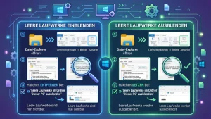 Windows 11/10: Leere Laufwerke ein-/ausblenden – so geht’s