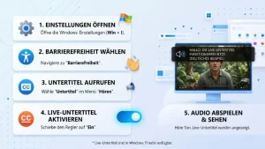 Windows 11/10: Live-Untertitel aktivieren und nutzen – so geht’s