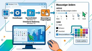 Windows 11/10: Mauszeigerfarbe und Größe ändern/anpassen