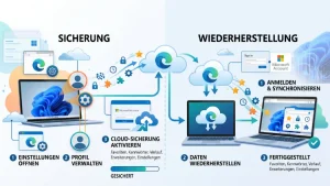 Windows 11/10: Microsoft Edge – Sicherung & Wiederherstellung