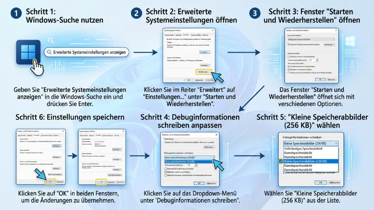 Windows 11/10: Minidump bei Bluescreen aktivieren – so geht’s