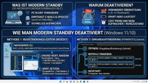 Windows 11/10: Modern Standby deaktivieren – so geht’s