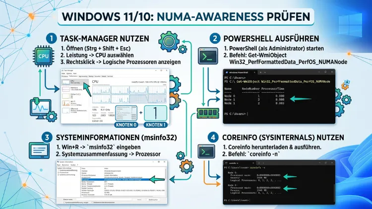 Windows 11/10: NUMA-Awareness prüfen – so geht’s