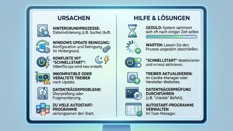 Windows 11/10: Nach Update langsamer Start – Ursachen & Hilfe