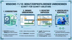 Windows 11/10: Name des Benutzerprofilordners ändern – so geht’s
