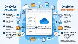 Windows 11/10: OneDrive im Navigationsbereich anzeigen/entfernen