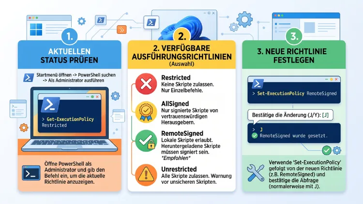 Windows 11/10: PowerShell-Ausführungsrichtlinie ändern – so geht’s