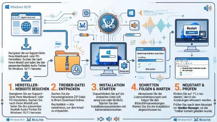 Windows 11/10: Realtek Audio-Treiber installieren – so geht’s