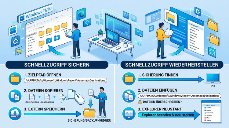 Windows 11/10: Schnellzugriff sichern & wiederherstellen