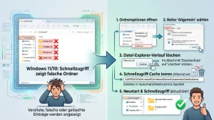 Windows 11/10: Schnellzugriff zeigt falsche Ordner – Lösung