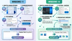 Windows 11/10: Schriftgröße der Titelleiste ändern – so geht’s