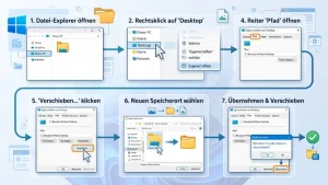 Windows 11/10: Speicherort des Desktop-Ordners ändern