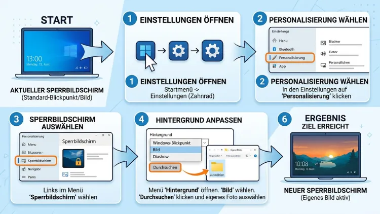 Windows 11/10: Sperrbildschirm-Hintergrund ändern – so geht’s