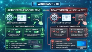 Windows 11/10: Spielaufzeichnung & -übertragung (de)aktivieren