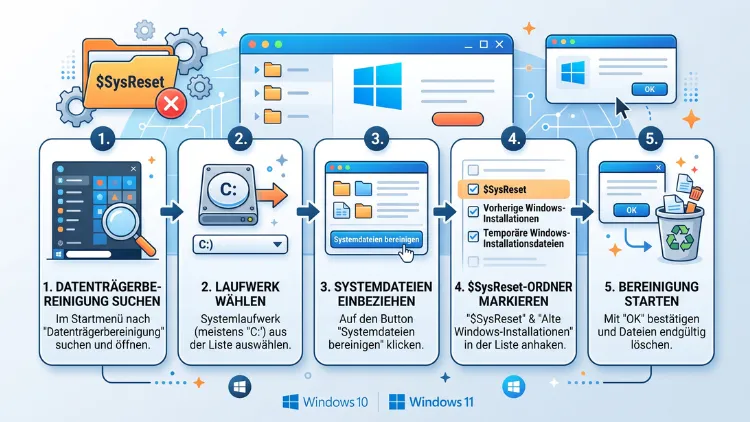 Windows 11/10: $SysReset-Ordner löschen – so geht’s
