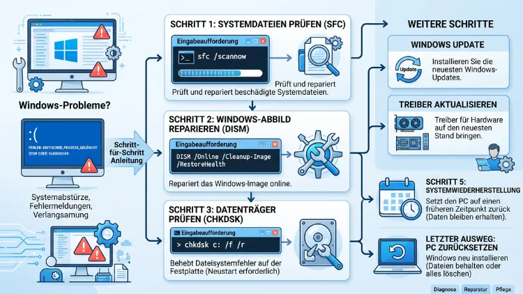 Windows 11/10: Systemfehler beheben – so geht’s