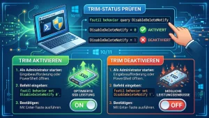 Windows 11/10: TRIM-Unterstützung für SSDs aktivieren/deaktivieren