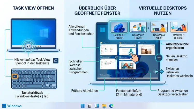 Windows 11/10: Task View nutzen – so geht’s