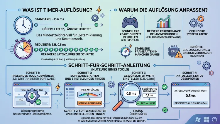Windows 11/10: Timer-Auflösung anpassen – so geht’s