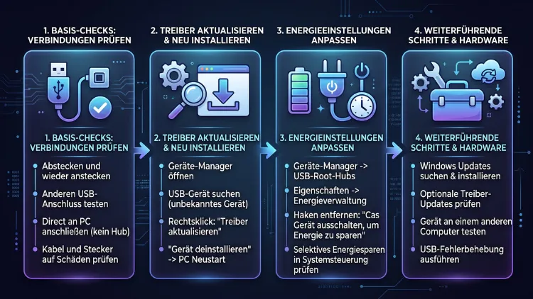 Windows 11/10: USB-Gerät funktioniert nicht mehr – Lösungen
