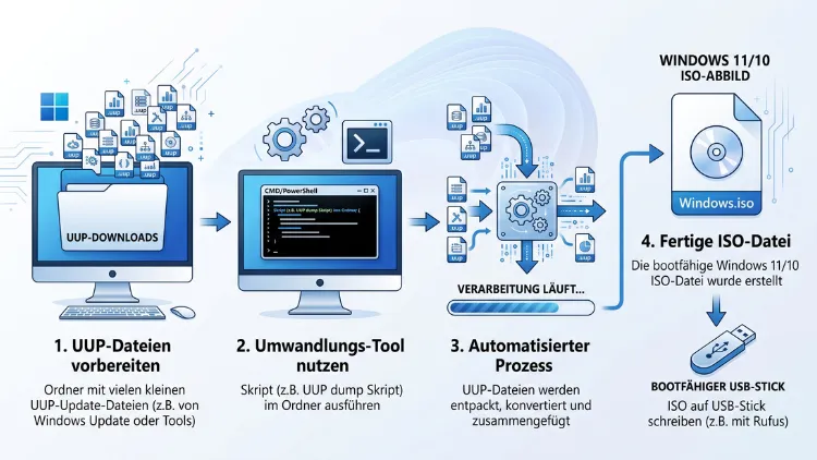 Windows 11/10: UUP-Dateien in bootfähige ISO umwandeln