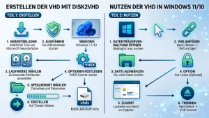 Windows 11/10: VHD mit Disk2VHD erstellen & nutzen – so geht’s