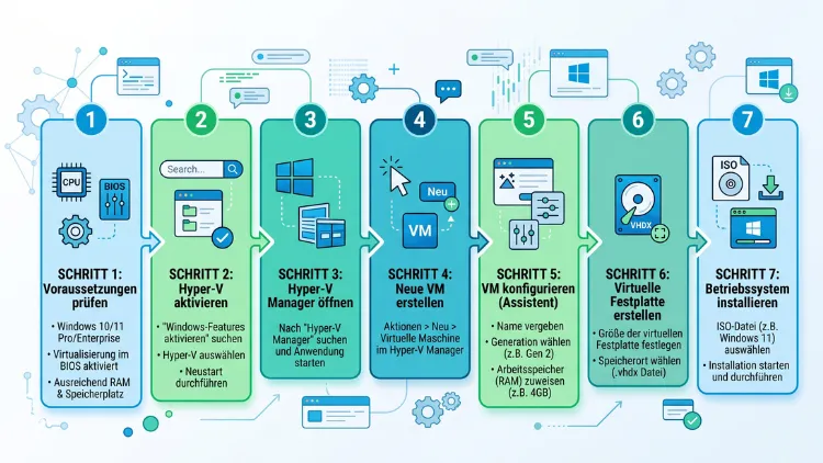 Windows 11/10: Virtuelle Maschinen einrichten – so geht’s