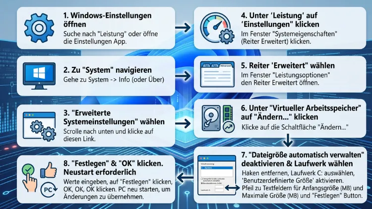 Windows 11/10: Virtuellen Speicher einrichten – so geht’s