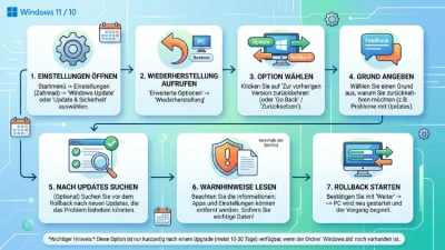 Windows 11/10: Vorherige Version wiederherstellen – so geht’s