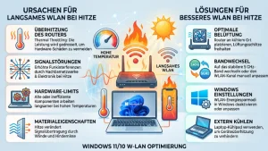 Windows 11/10: WLAN bei Hitze langsam – Ursachen & Lösungen
