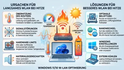 Windows 11/10: WLAN bei Hitze langsam – Ursachen & Lösungen