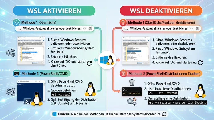 Windows 11/10: WSL aktivieren und deaktivieren – so geht’s