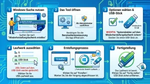 Windows 11/10: Wiederherstellungs-USB erstellen – so geht’s