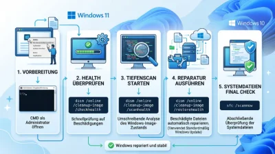 Windows 11/10: Windows-Image mit DISM reparieren – so geht’s