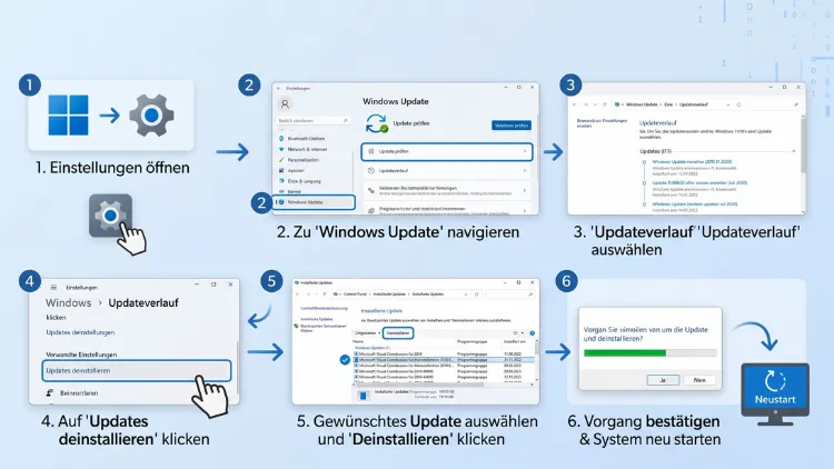 Windows 11/10: Windows Update deinstallieren – so geht’s