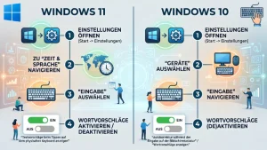 Windows 11/10: Wortvorschläge (de)aktivieren – so geht’s