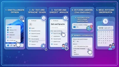 Windows 11/10: Zeitzone ändern – so geht’s