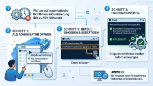 Windows 11/10: „gpupdate /force“ ausführen – Anleitung