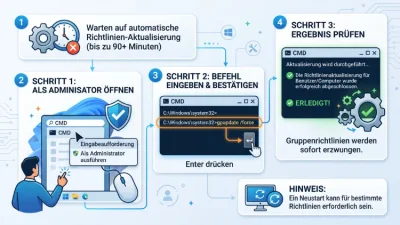 Windows 11/10: „gpupdate /force“ ausführen – Anleitung