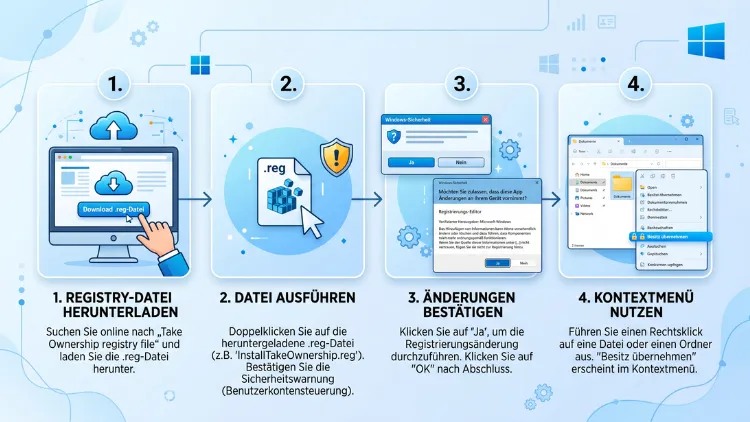 Windows 11/10: „Besitz übernehmen" zum Kontextmenü hinzufügen