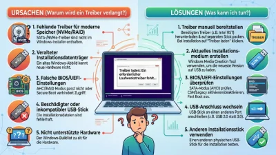 Windows-Installation verlangt Treiber? Ursachen & Lösungen