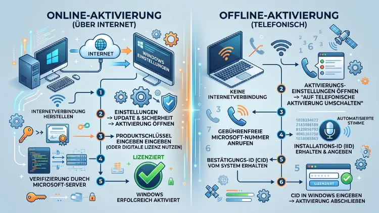 Windows aktivieren: So geht es online oder offline