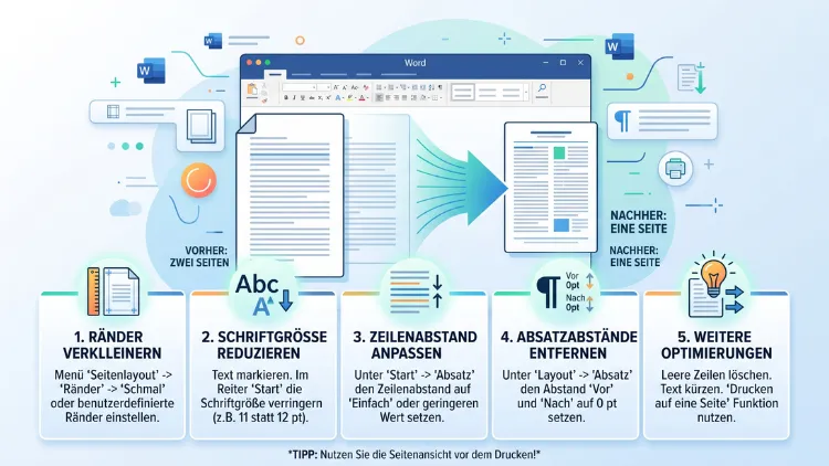 Word: Inhalt auf eine Seite anpassen – so geht’s
