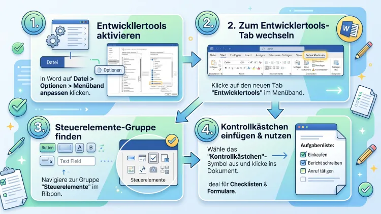 Word: Kontrollkästchen einfügen – so geht’s