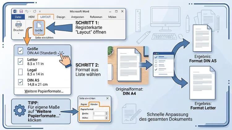 Word: Seitengröße schnell ändern – so geht’s