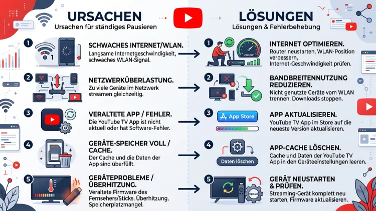 YouTube TV pausiert ständig: Ursachen & Lösungen erklärt
