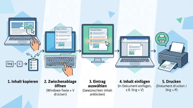 Zwischenablage öffnen und drucken: So geht es einfach
