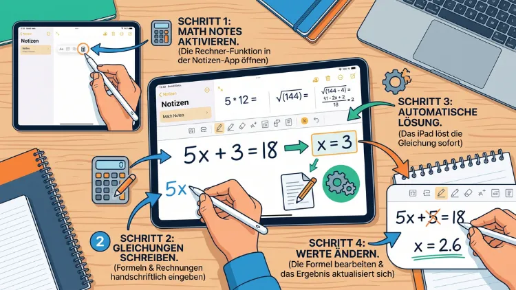 iPad: Taschenrechner-Notizen nutzen – Anleitung