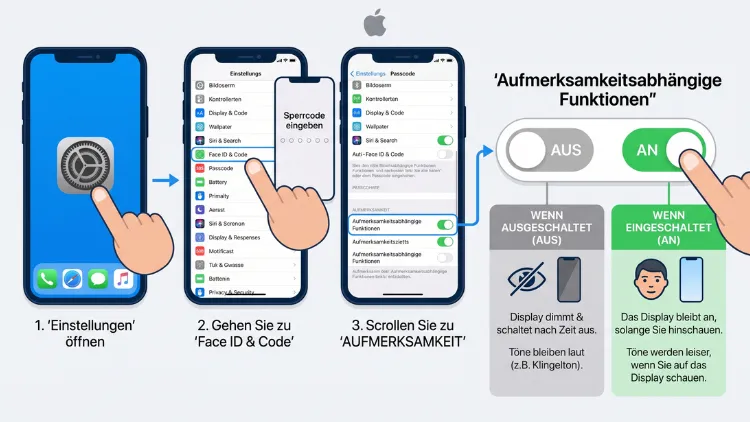 iPhone: Attention Aware (de)aktivieren – so geht’s